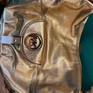 Michael Kors Gold Metallic Bag